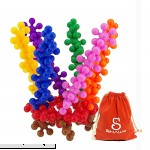 SHAWE Building Blocks Kids Educational Toys STEM Toys Building Discs Sets Interlocking Solid Plastic for Preschool Kids Boys and Girls Safe Material for Kids 120 pieces with Storage Bag  B073GSY22W
